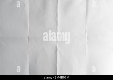 Papier poster blanc plié 3 fois Banque D'Images