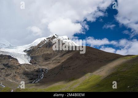 Vue sur Karo la Glacier. Région autonome du Tibet. Chine. Banque D'Images