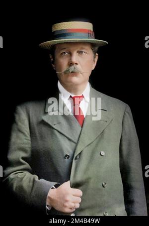 Portrait de Sir Arthur Conan Doyle (1859-1930), anglais en vain Banque D'Images