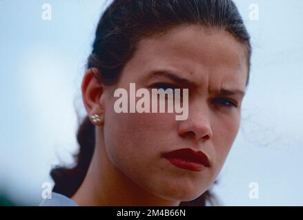 L'actrice américano-italienne Demetra Hampton dans le film Kreola, Santo Domingo 1992 Banque D'Images