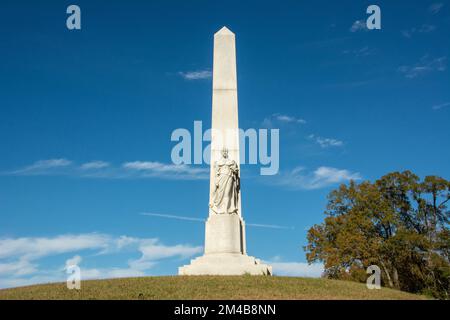 Vicksburg, États-Unis – 1 décembre 2022 - Michigan Monument commémoratif public situé au parc militaire national de Vicksburg, Mississippi Banque D'Images