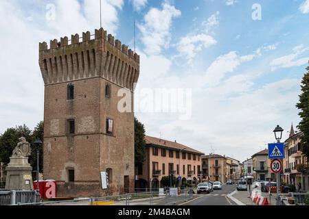 torre del guado et village, pizzeria, italie Banque D'Images