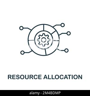 Icône allocation de ressources. Icône monochrome simple Product Management pour les modèles, la conception Web et les infographies Illustration de Vecteur
