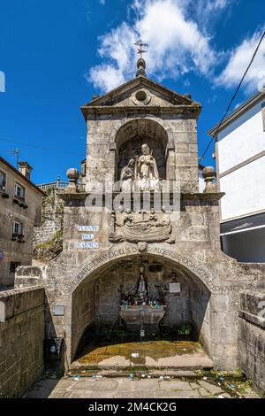 Fontaine Carmen située à Padron, Galice, Espagne sur le chemin de Saint-Jacques-de-Compostelle, Saint-Jacques-de-Compostelle Chemin de pèlerinage de James Banque D'Images