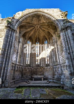 Les belles ruines extérieures de l'ancien couvent de San Domingos dans la ville de Pontevedra, Galice en Espagne Banque D'Images