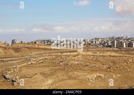 8 nov 2022 la banlieue de Bethléem Israël sur la Cisjordanie vue depuis le point de vue surplombant les champs de berger Banque D'Images