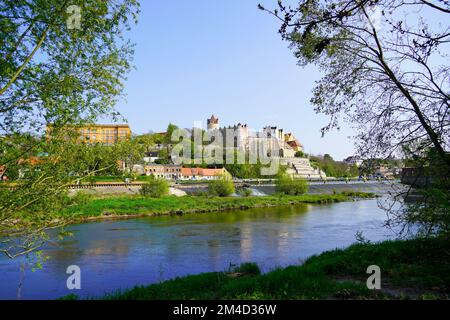 Château de Bernburg sur la Saale. Château Renaissance à Bernburg, Saxe-Anhalt. Banque D'Images