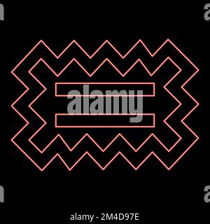 Neon collage spécial nécessaire désignation sur le fond d'écran symbole icône noir couleur vecteur illustration style plat image simple couleur rouge vecteur Illustration de Vecteur