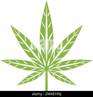 Cannabis logo et conception d'élément, Services préprofessionnels pour l'image de marque de votre entreprise. Illustration de logo simple pour la conception graphique et Web Illustration de Vecteur