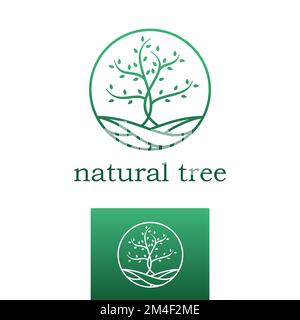 Simple et unique arbre branche et racine image graphique icône logo design abstrait concept vecteur stock. utilisé comme symbole lié à la nature ou à la plante Illustration de Vecteur