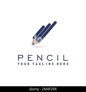 Crayon simple et attrayant dans le graphique ou le commerce image graphique iconlogo design abstrait concept vecteur stock. symbole lié au dessin ou à l'éducation Illustration de Vecteur