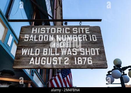 Old Western Saloon, où Wild Bill Hickok a été tué, Deadwood, Dakota du Sud, États-Unis Banque D'Images