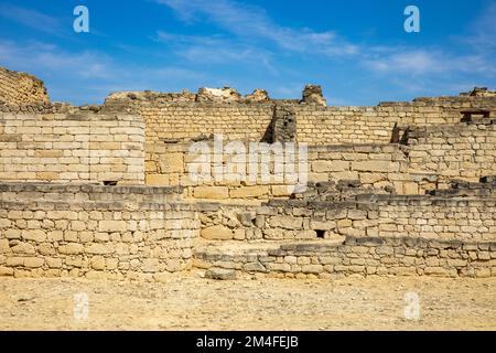 Ruines du parc archéologique d'Al-Baleed, musée de la terre d'encens. Salalah, Oman. Banque D'Images