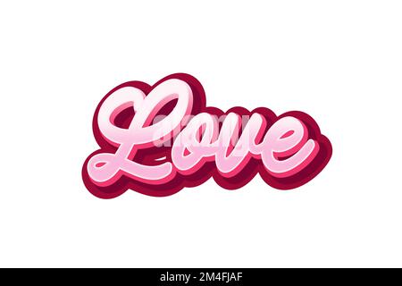 Effet de style texte d'amour. Motif lettrage. Banque D'Images