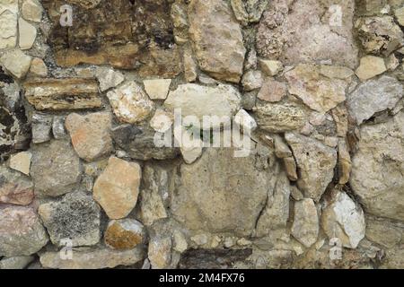 Détails de la pierre sur la porte monumentale de la Citadelle, Amman, Jordanie, Moyen-Orient Banque D'Images