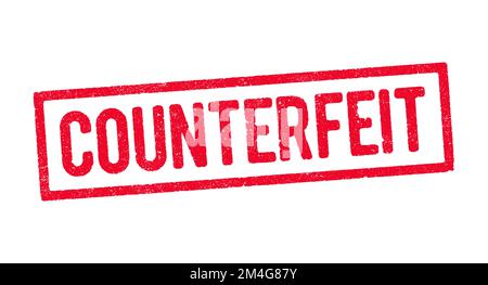 Illustration vectorielle du mot contrefaçon en tampon d'encre rouge Illustration de Vecteur