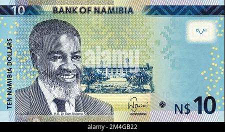 Billet de la Namibie, 10N$ - Dollar namibien, Namibie Banque D'Images