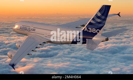 Airbus A380. Le plus grand avion de tourisme au monde Banque D'Images