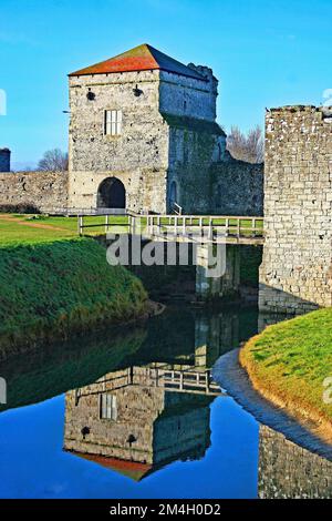 Château de Portchester, Hampshire Banque D'Images