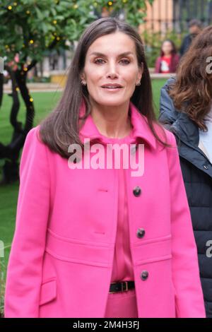 Madrid, Espagne. 21st décembre 2022. La reine Letizia d'Espagne visite l'hôpital pour enfants de l'Université Niño Jesus à Madrid. Crédit : SOPA Images Limited/Alamy Live News Banque D'Images