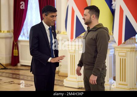 KIEV, UKRAINE - 19 novembre 2022 - le président de l'Ukraine, Volodymyr Zelenskyy, rencontre le Premier ministre britannique, Rishi Sunak, à Kiev, en Ukraine. Il Banque D'Images