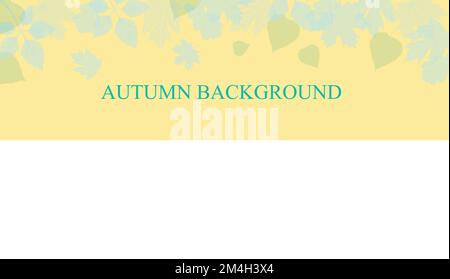 Vecteur de feuilles aquarelles sur fond jaune Illustration de Vecteur