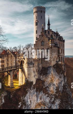 Le Château de Lichtenstein dans le Bade-Wurtemberg Allemagne Banque D'Images