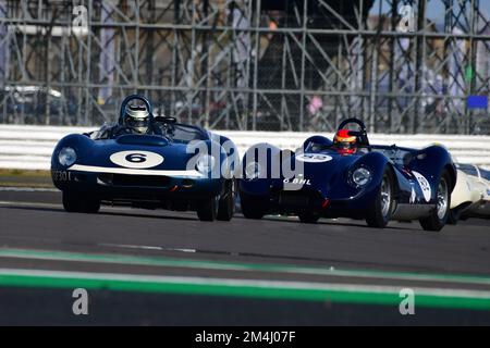 James Cottingham, Harvey Stanley, Tojeiro Ecosse Jaguar, MRL Royal automobile Club Woodcote Trophy et Stirling Moss Trophy, une course de cinquante minutes avec un Banque D'Images