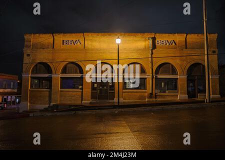Banque BBVA bancomer à Cananea au Mexique. (Photo par North photo) BBVA banco bancomer en Cananea Mexique. (Photo Foto por Norte) Banque D'Images