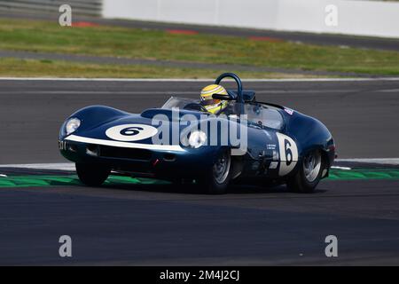 James Cottingham, Harvey Stanley, Tojeiro Ecosse Jaguar, MRL Royal automobile Club Woodcote Trophy et Stirling Moss Trophy, une course de cinquante minutes avec un Banque D'Images