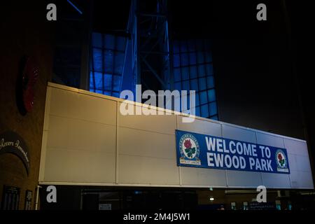 Blackburn, Royaume-Uni. 21st décembre 2022. Une vue générale du parc Ewood avant le quatrième tour de la coupe Carabao Blackburn Rovers contre la forêt de Nottingham à Ewood Park, Blackburn, Royaume-Uni, 21st décembre 2022 (photo de Ritchie Sumpter/News Images) à Blackburn, Royaume-Uni le 12/21/2022. (Photo de Ritchie Sumpter/News Images/Sipa USA) crédit: SIPA USA/Alay Live News Banque D'Images