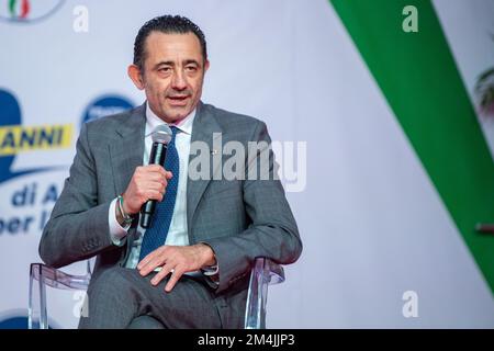 Rome, Italie. 15th décembre 2022. Paolo Trancassini questeur de la Chambre et candidat possible à la présidence de la région Latium à Rome, Italie, le 15 décembre 2022. (Photo de Riccardo Fabi/Pacific Press) crédit: Pacific Press Media production Corp./Alay Live News Banque D'Images