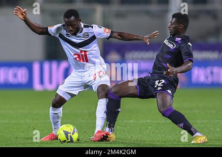 Florence, Italie. 21st décembre 2022. Alfred Duncan (ACF Fiorentina) pendant l'ACF Fiorentina vs FC Lugano, match de football amical à Florence, Italie, 21 décembre 2022 crédit: Agence de photo indépendante/Alamy Live News Banque D'Images