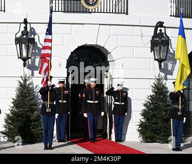 Washington, DC, États-Unis. 21st décembre 2022. 12/21/22 la Maison Blanche- Washington le président Joe Biden accueille le président Volodymyr Zelensky de l'Ukraine à la Maison Blanche. (Image de crédit : © Christy Bowe/ZUMA Press Wire) Banque D'Images