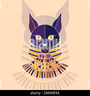 anubis de couleur isolée ancienne égypte icône Vector Illustration de Vecteur