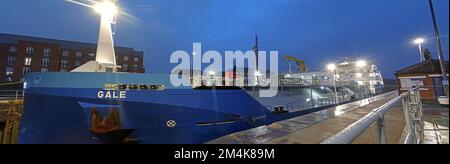 Dutch Gale GPL Tanker Rotterdam IMO9876335 - aider à fournir au Royaume-Uni du gaz naturel de Norvège, à Latchford, Warrington, Dec2022 Banque D'Images