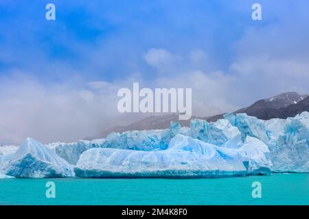 Argentine, Patagonie, El Calefate Perito glacier Moreno dans les Glaciers Parc national Los Glaciares. Banque D'Images