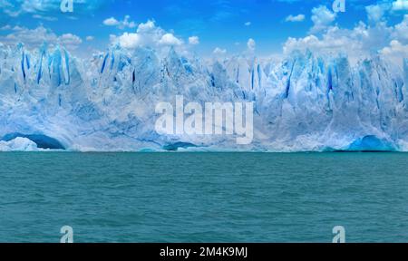 Argentine, Patagonie, El Calefate Perito glacier Moreno dans les Glaciers Parc national Los Glaciares. Banque D'Images