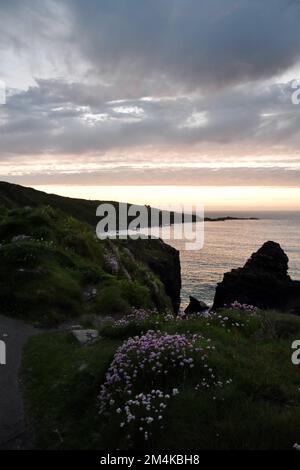 Coucher de soleil depuis Mans Head Banque D'Images