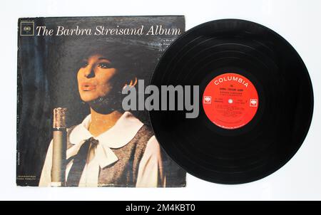 Pop artiste, Barbra Streisand album de musique sur vinyle disque LP. Intitulé : la couverture de l'album Barbra Streisand Banque D'Images