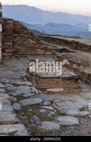 L'ancien monastère bouddhiste de Barikot Balo kaley aurait été construit au 2nd siècle Banque D'Images