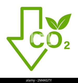 Réduire les émissions de CO2 icône vecteur d'arrêter le changement climatique signe pour la conception graphique, logo, site Web, médias sociaux, application mobile, illustration de l'interface utilisateur Illustration de Vecteur