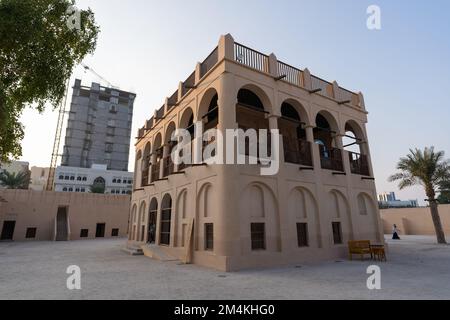 Architecture contemporaine moderne Musée national du Qatar. Banque D'Images