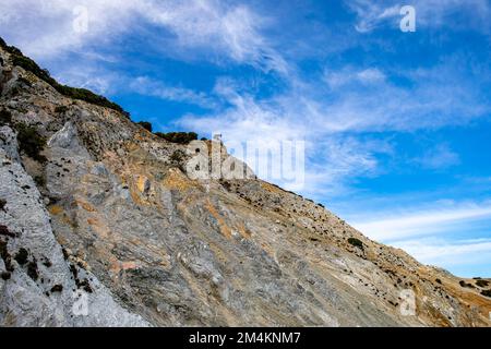 Plage de Lalaria sur l'île de Skiathos, Grèce Banque D'Images