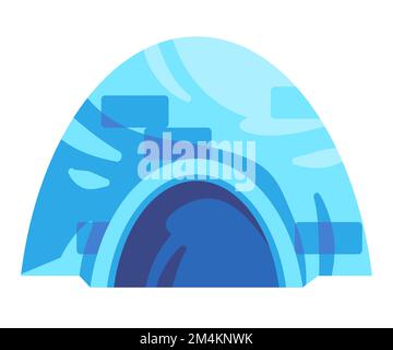 Illustration du dessin du dôme de la maison de glace de l'igloo Illustration de Vecteur