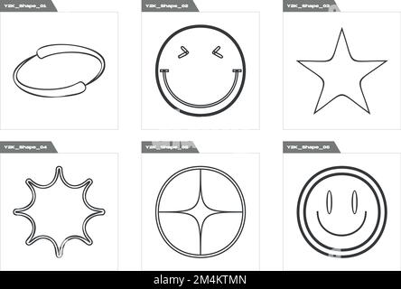 Formes de Brutalisme. Ressources graphiques extraordinaires. Formes abstraites modernes. Illustration de Vecteur