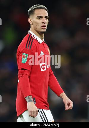 Manchester, Angleterre, 21st décembre 2022. Antony de Manchester United lors du match de la Carabao Cup à Old Trafford, Manchester. Le crédit photo doit être lu : Darren Staples / Sportimage Banque D'Images