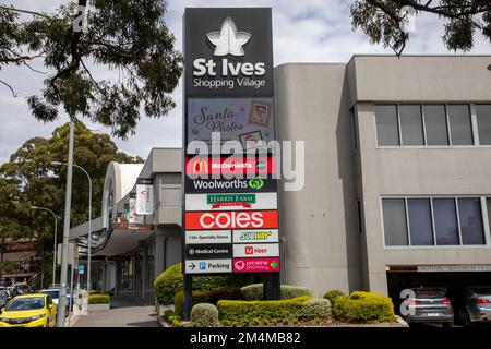 Sydney, Australie et village commerçant de St Ives dans le nord de Sydney, Nouvelle-Galles du Sud, Australie Banque D'Images