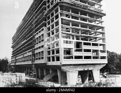 Bâtiment le Corbusier à Marseille. Photographies des programmes du Plan Marshall, des pièces justificatives et du personnel Banque D'Images