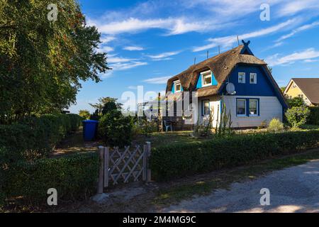 Maison du capitaine à Ahrenshoop sur le Fischland-Darß. Banque D'Images